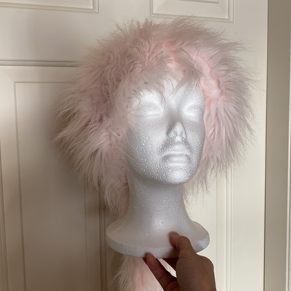 Furry pink rave hat from CA4LA Japan